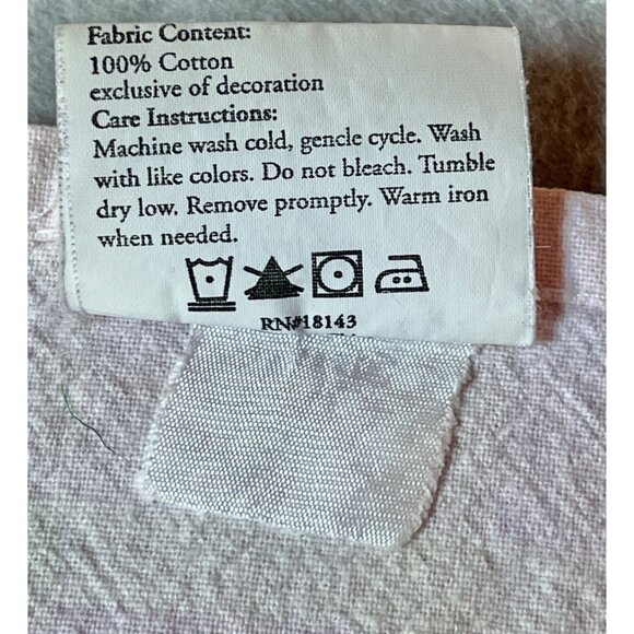 Laura Ashley Embroidered Floral Cotton Tea Towels Set Green Ribbon Trim VTG - Picture 3 of 13